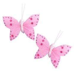 5cm Feather Glitter Butterfly (available in 6 colours)